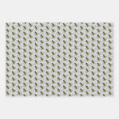 Honey Bee Honeycomb Wrapping Papier Set van 3 Inpakpapier Vel (Voorkant)