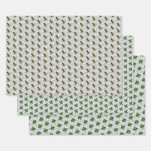 Honey Bee Honeycomb Wrapping Papier Set van 3 Inpakpapier Vel