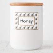 Honey Bee Jar Food Label Voedselcontainer Etiket (Voorkant)