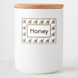 Honey Bee Jar Food Label Voedselcontainer Etiket