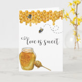 Honey Bee Jubileum Love is Sweet Kaart (Gele Bloem)