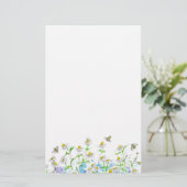 Honey Bee Kamille Flower Garden Art Briefpapier (Staand voorkant)