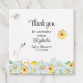 Honey Bee Kamille Meadow Baby shower Dank u Bedankjes Labels (Voorkant)