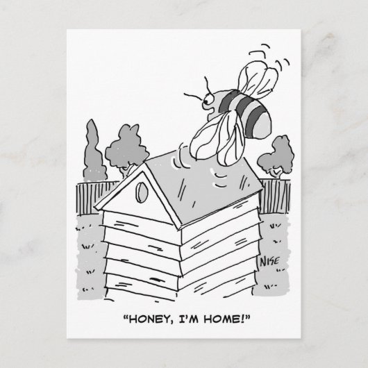 Honey Bee keert terug naar zijn bijenkorf Briefkaart (Voorkant)