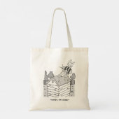 Honey Bee keert terug naar zijn bijenkorf. grappig Tote Bag (Achterkant)