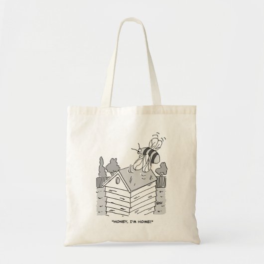 Honey Bee keert terug naar zijn bijenkorf. grappig Tote Bag (Voorkant)