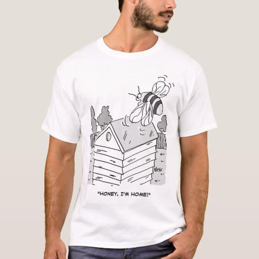 Honey Bee keert terug naar zijn bijenkorf T-shirt (Voorkant)