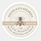 Honey Bee Label Kraft Bijenhouder Apiary (Voorkant)