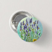 Honey Bee Lavendel Kruid Waterverf Bloemen Ronde Button 3,2 Cm (Voorkant /achterkant)