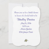 Honey Bee Lavendel Waterverf Flower Vrijgezellenfe Kaart (Achterkant)