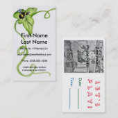 Honey Bee Leaf Custom Photo Calling Kaart Contactkaartje (Voorkant / Achterkant)