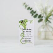 Honey Bee Leaf Custom Photo Calling Kaart Contactkaartje (Staand voorkant)