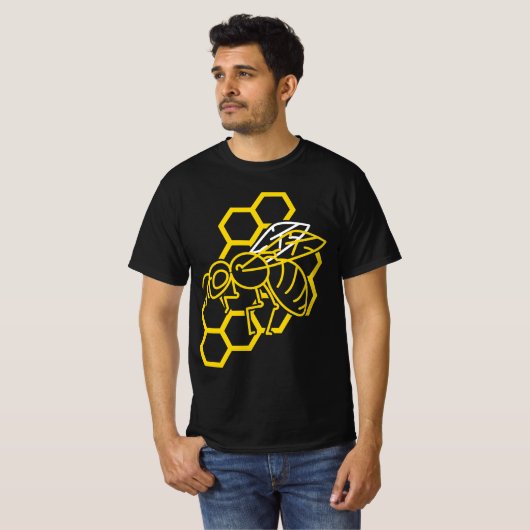 Honey Bee Lover Gift - Honingraat T-shirt (Voorkant volledig)