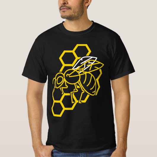 Honey Bee Lover Gift - Honingraat T-shirt (Voorkant)