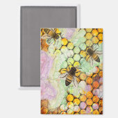 Honey bee magent magneet (Voorkant / Achterkant)