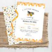 Honey Bee Mama to Bee Baby shower Invitation Kaart