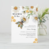 Honey Bee Mama to Bee Baby shower Invitation | Wil Kaart (Staand voorkant)