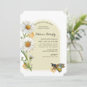 Honey Bee Mama to Bee Baby shower Invitation | Wil Kaart (Staand voorkant)