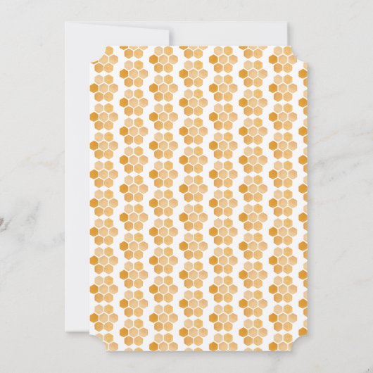 Honey Bee Mama to Bee Baby shower Invitation | Wil Kaart (Achterkant)