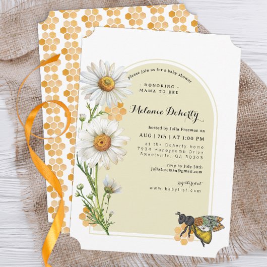 Honey Bee Mama to Bee Baby shower Invitation | Wil Kaart