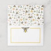 Honey Bee Mama to Bee Baby shower Place Card | Bu Plaatskaartje (Buitenkant ongevouwen)