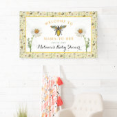 Honey Bee Mama to Bee Baby shower Welkomstbord Spandoek (Insitu)