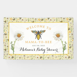 Honey Bee Mama to Bee Baby shower Welkomstbord Spandoek