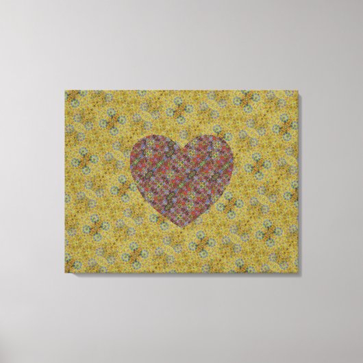 Honey Bee Marrakesh Heart Canvas Afdruk (Voorkant)