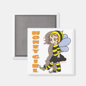 Honey Bee Meisje Magneet (Voorkant / Achterkant)