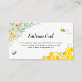 Honey Bee met bloemen Informatiekaartje (Voorkant)