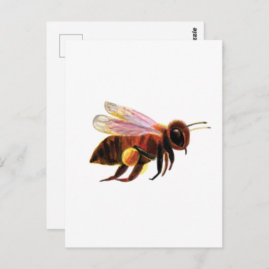 Honey Bee met zijn Pollen Manden Briefkaart (Voorkant / Achterkant)