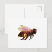 Honey Bee met zijn Pollen Manden Illustratie Feestdagenkaart (Voorkant / Achterkant)