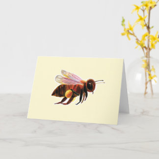 Honey Bee met zijn Pollen Manden Illustratie Kaart