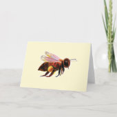 Honey Bee met zijn Pollen Manden Illustratie Kaart (Voorkant)