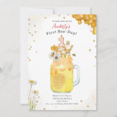 Honey Bee Milkshake Eerste Verjaardag Kaart (Voorkant)
