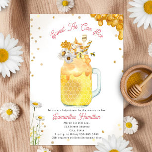 Honey Bee Milkshake Floral Meisje Baby shower Kaart
