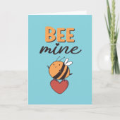 Honey Bee Mine Funny Love Pun Valentijnsdag Feestdagen Kaart (Voorkant)