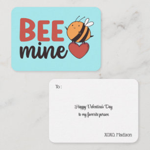 Honey Bee Mine Funny Pun Cute Kinder Valentijnsdag Notitiekaartje