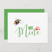 Honey Bee Mine Funny Valentijnsdag Kaart (Voorkant / Achterkant)