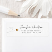 Honey bee minimalistisch retouradres etiket (Insitu)