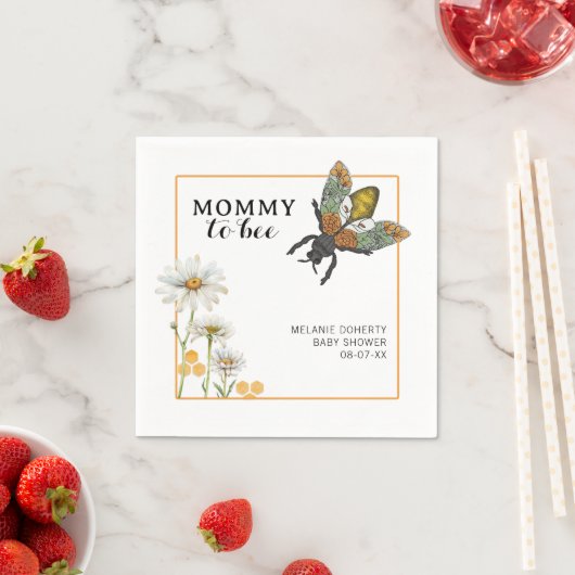 Honey Bee Mommy to Bee Baby shower Servetten | klu (Insitu)