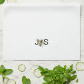 Honey Bee Monogrammed Kitchen Towel Theedoek (Gevouwen)