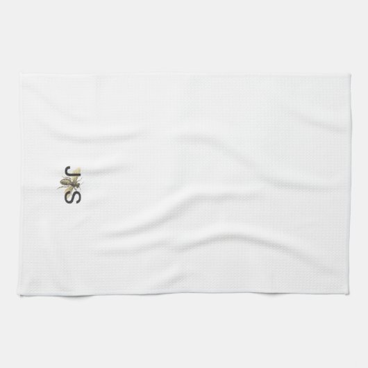 Honey Bee Monogrammed Kitchen Towel Theedoek (Horizontaal)