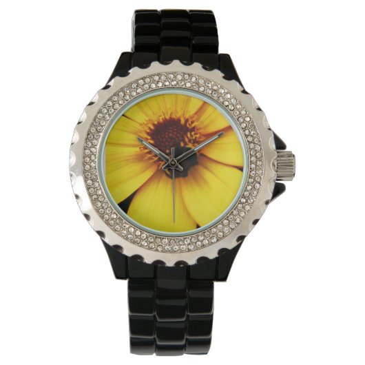 Honey bee ON A Yellow bloom    Watch Watch Horloge (Voorkant)