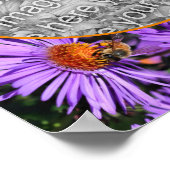 Honey Bee On Aster Flower Lijst Uw foto toevoegen Poster (Hoek)