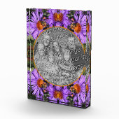 Honey Bee On Aster Flower Voeg uw Fotoblokken (Rechts)