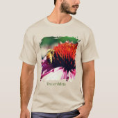 Honey Bee On Daisy Flower Personalized T-shirt (Voorkant)