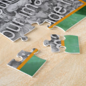 Honey Bee on Pink Aster Flower Uw foto toevoegen Legpuzzel (Zijkant)