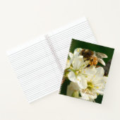 Honey Bee on White Plum Blossom Journal Notitieboek (Binnen)