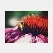 Honey Bee op Coneflower Daisy Close Up Deurmat (Voorkant)